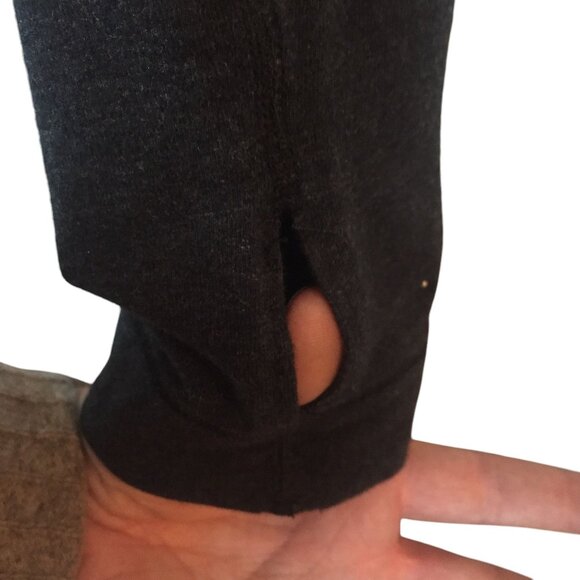 Lululemon Womens S Top Dark Gray Long Sleeve Wrap Front Crossover - Picture 4 of 9